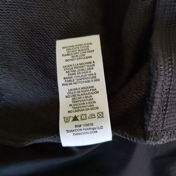 Thakoon Poplin Combo Lace Back Crew Neck Cotton Sweatshirt Black Size XS - Picture 9 of 9